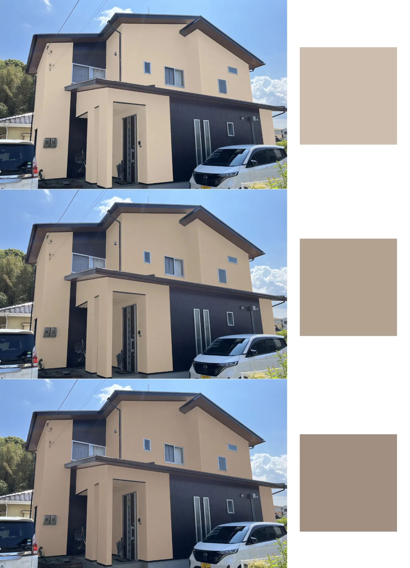 ベージュ色比較図