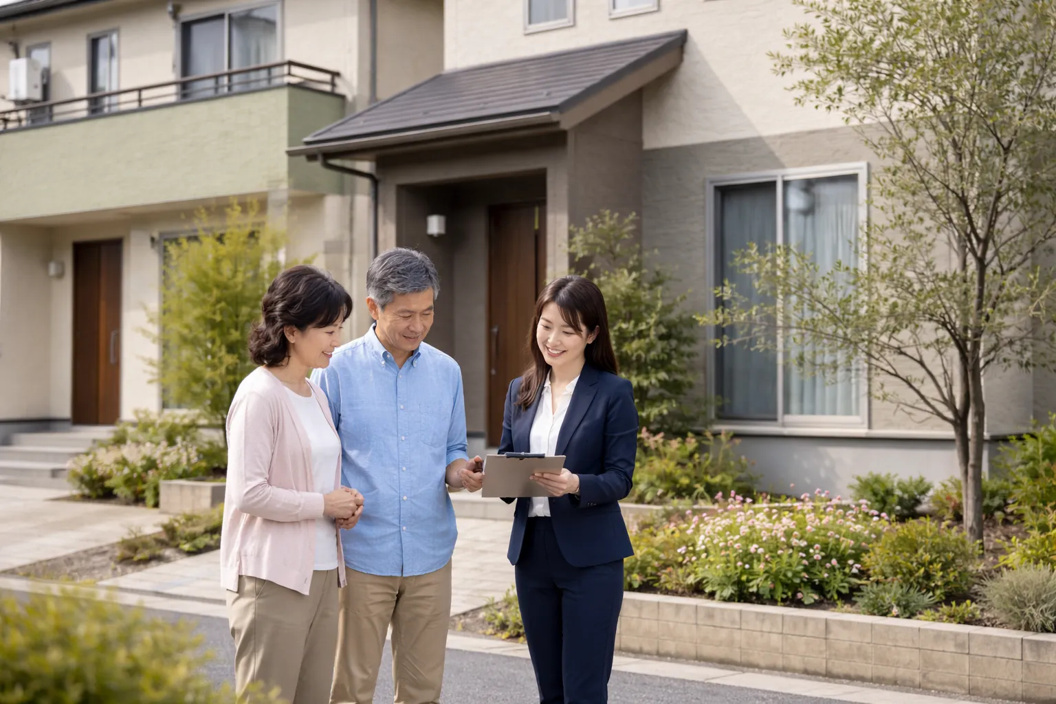 落ち着いた雰囲気の日本の戸建て住宅外観
