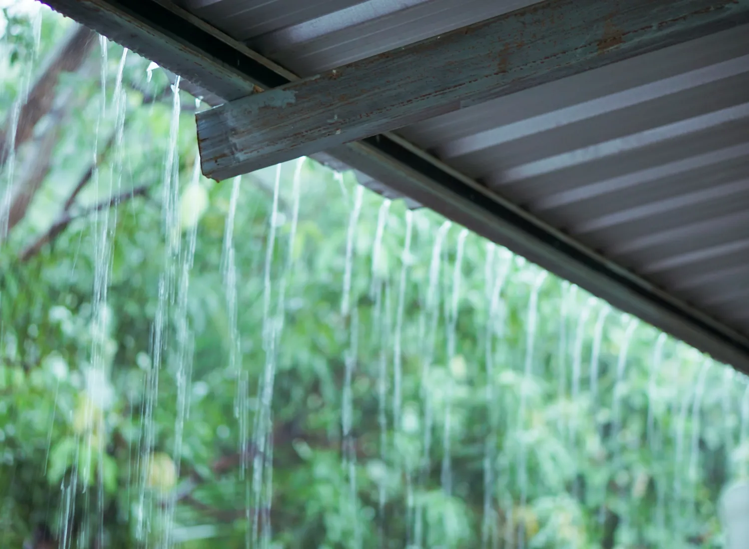 雨の日の住まいの様子