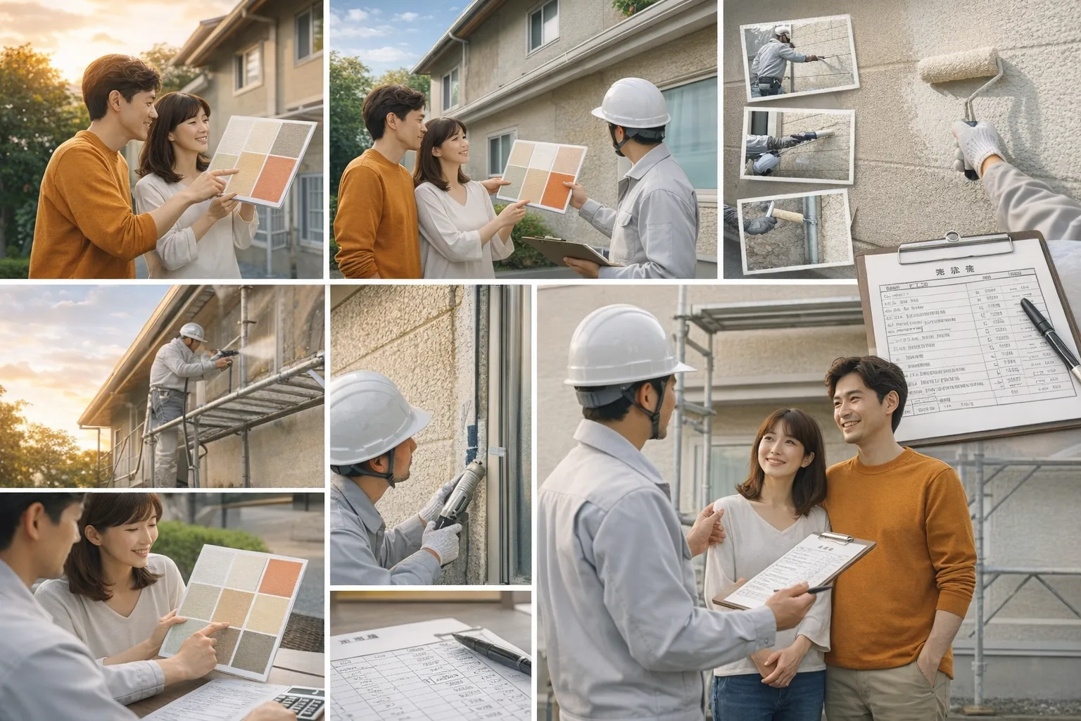 外壁塗装の点検・確認イメージ