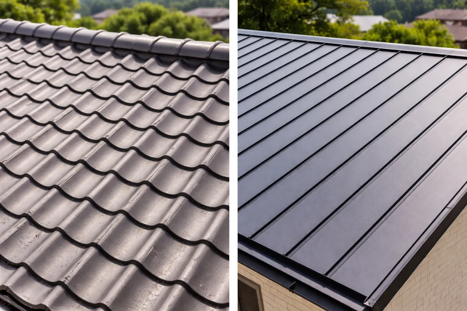 屋根点検の様子