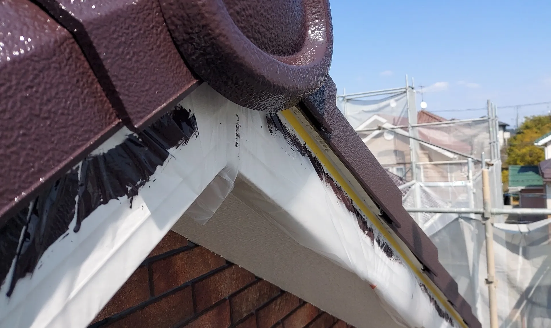 屋根塗装の様子