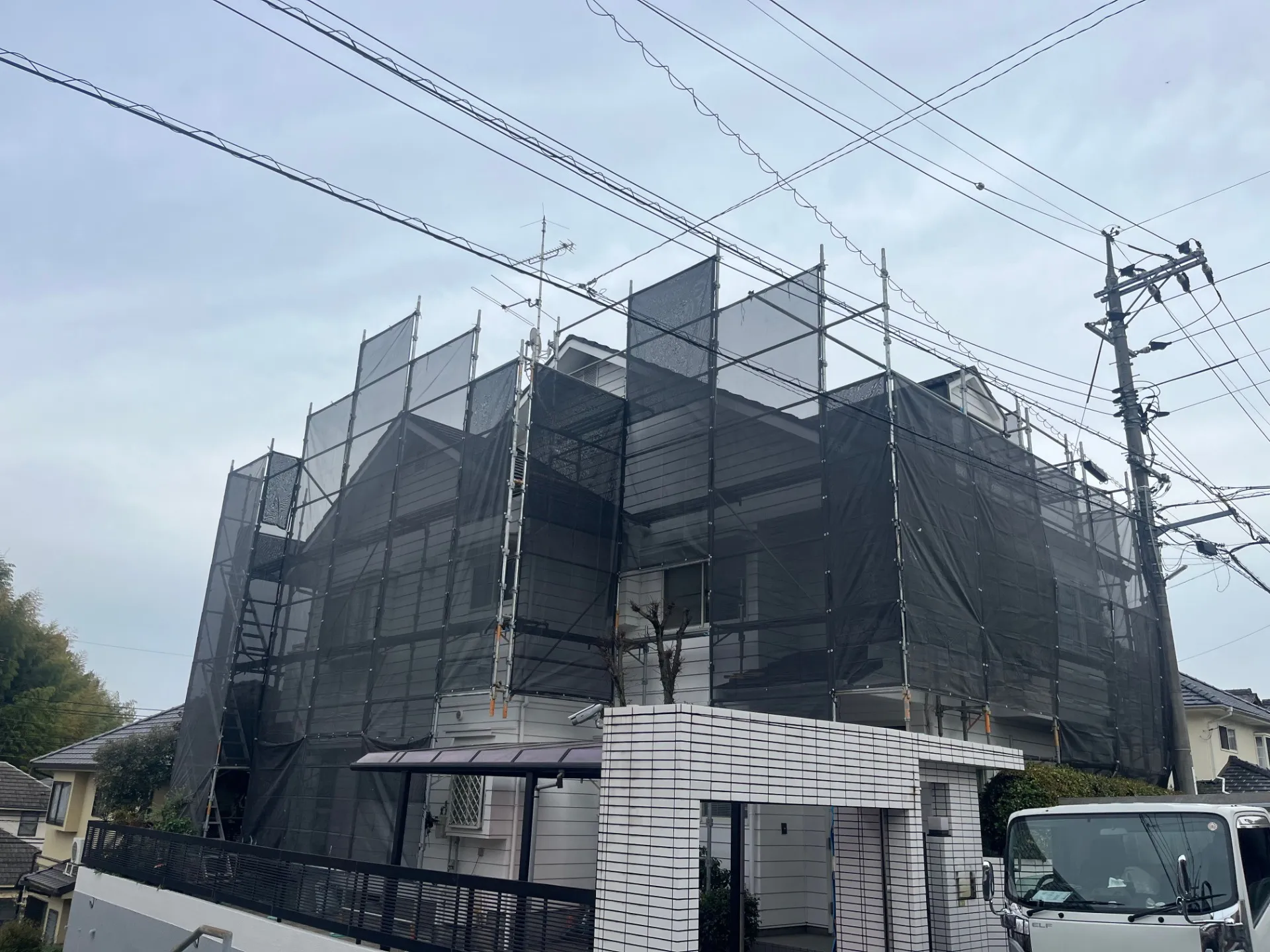 足場設置の様子